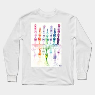 Cone cells rod cells and bipolar neurons in the retina Long Sleeve T-Shirt